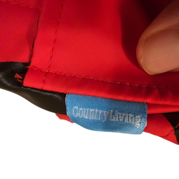 Red and Black Country Living Life With Pets Dog Ladybug Raincoat - Picture 9 of 16